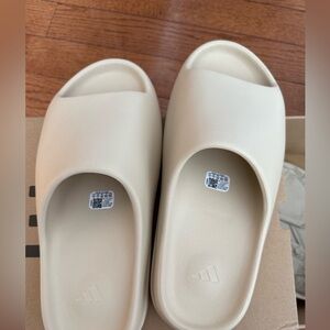 Adidas Beige Slide Sandals bone